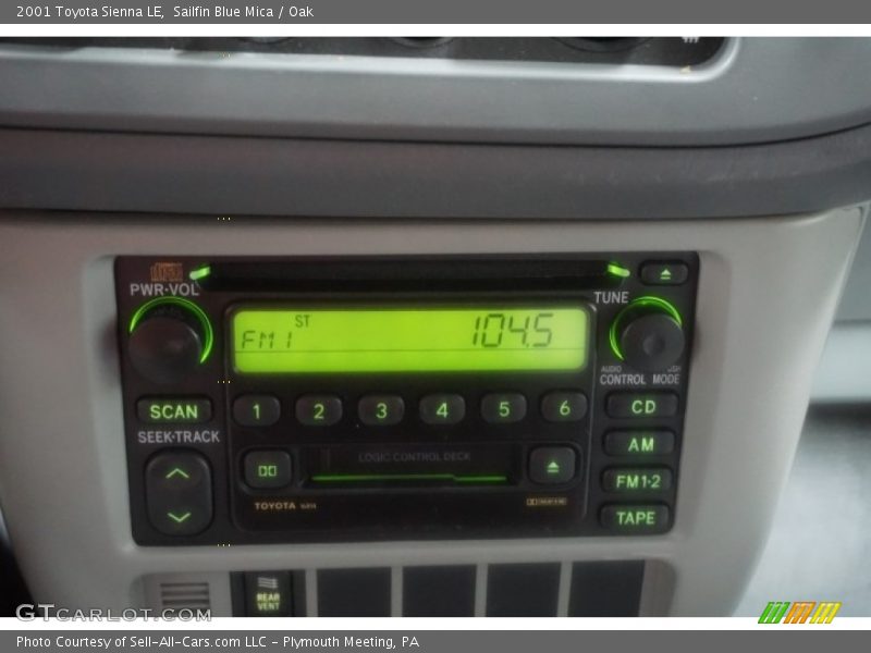 Sailfin Blue Mica / Oak 2001 Toyota Sienna LE