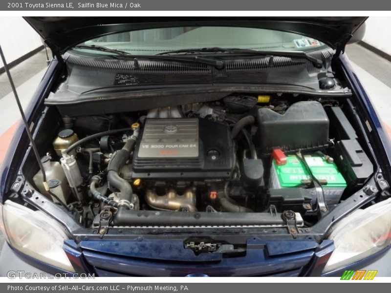 Sailfin Blue Mica / Oak 2001 Toyota Sienna LE