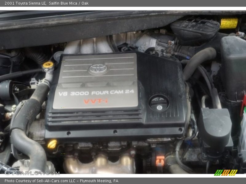 Sailfin Blue Mica / Oak 2001 Toyota Sienna LE
