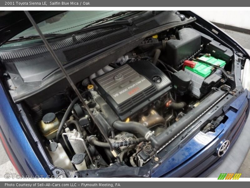 Sailfin Blue Mica / Oak 2001 Toyota Sienna LE