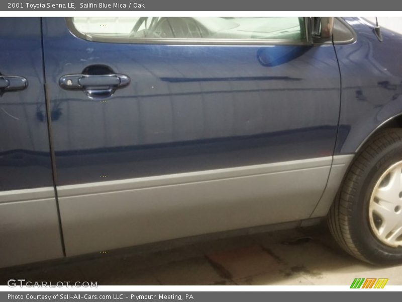 Sailfin Blue Mica / Oak 2001 Toyota Sienna LE