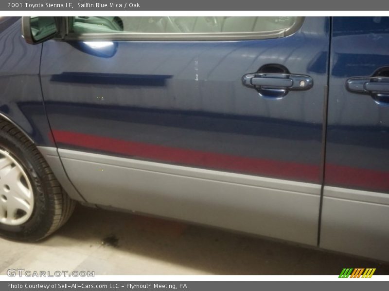 Sailfin Blue Mica / Oak 2001 Toyota Sienna LE