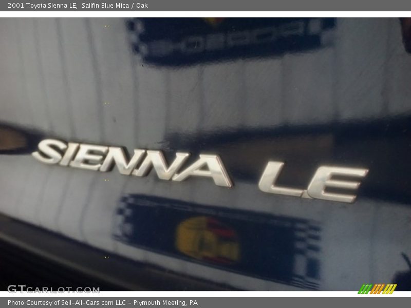 Sailfin Blue Mica / Oak 2001 Toyota Sienna LE