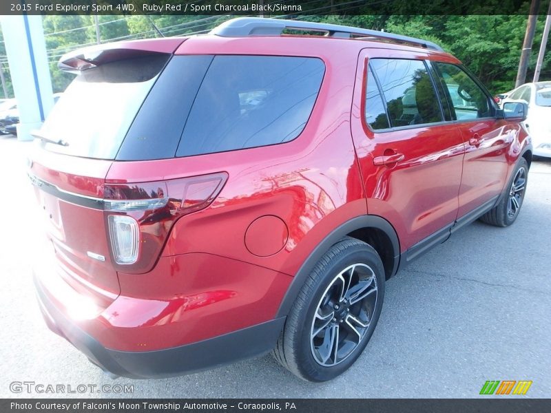 Ruby Red / Sport Charcoal Black/Sienna 2015 Ford Explorer Sport 4WD