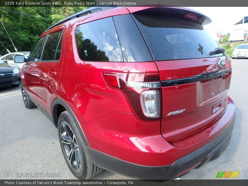 Ruby Red / Sport Charcoal Black/Sienna 2015 Ford Explorer Sport 4WD
