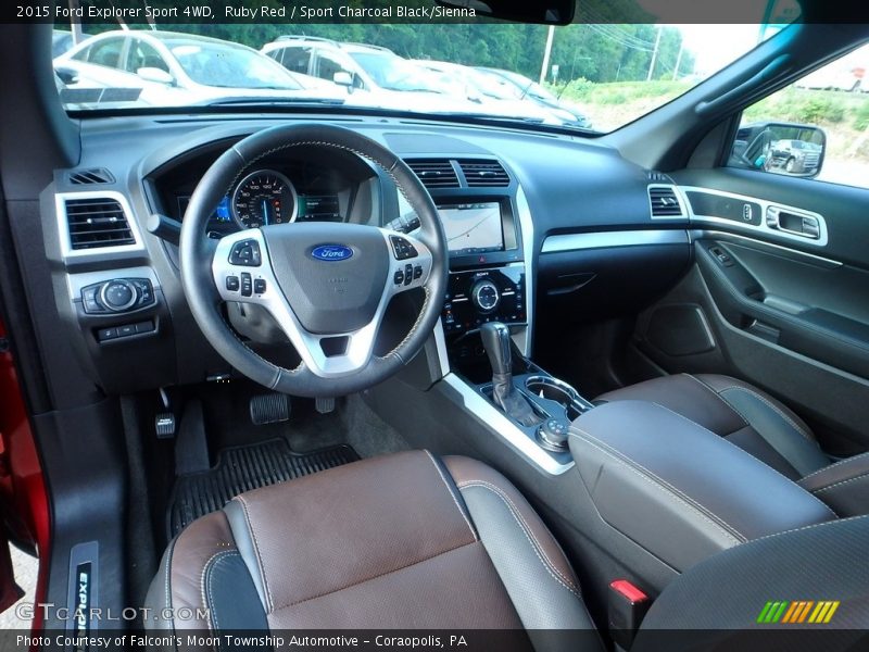 Ruby Red / Sport Charcoal Black/Sienna 2015 Ford Explorer Sport 4WD
