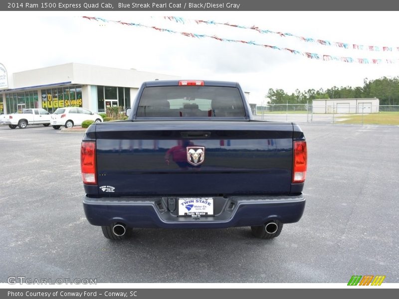 Blue Streak Pearl Coat / Black/Diesel Gray 2014 Ram 1500 Express Quad Cab