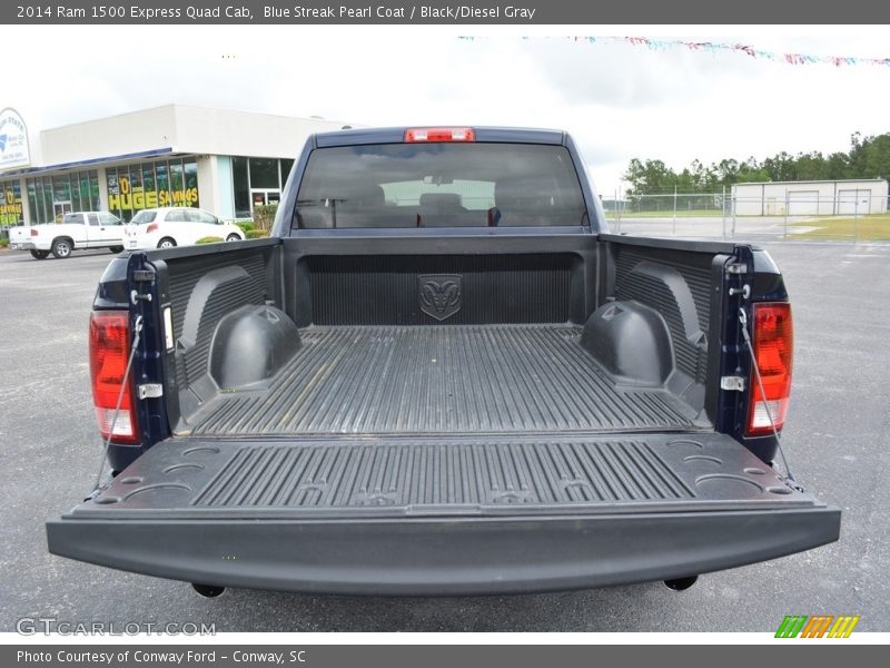 Blue Streak Pearl Coat / Black/Diesel Gray 2014 Ram 1500 Express Quad Cab