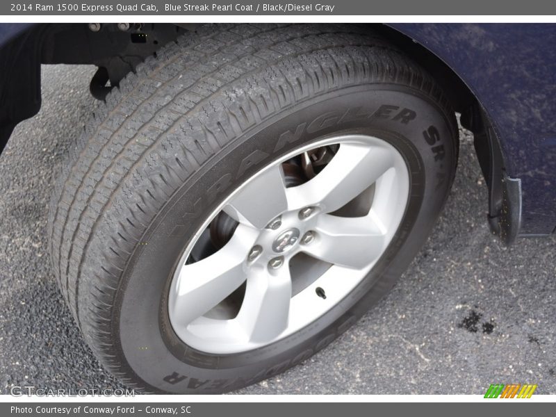 Blue Streak Pearl Coat / Black/Diesel Gray 2014 Ram 1500 Express Quad Cab