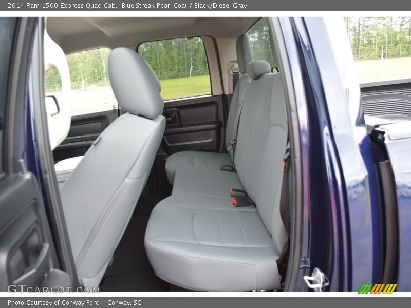 Blue Streak Pearl Coat / Black/Diesel Gray 2014 Ram 1500 Express Quad Cab