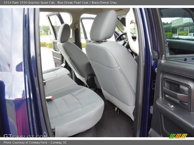 Blue Streak Pearl Coat / Black/Diesel Gray 2014 Ram 1500 Express Quad Cab