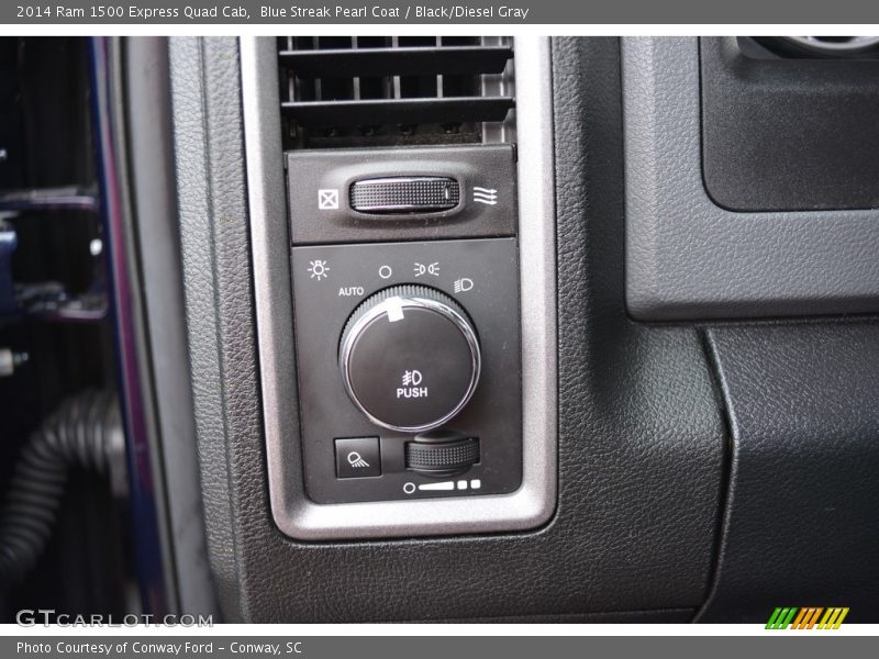 Blue Streak Pearl Coat / Black/Diesel Gray 2014 Ram 1500 Express Quad Cab