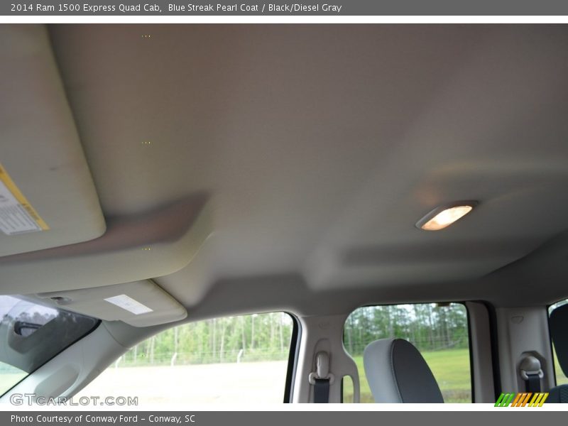 Blue Streak Pearl Coat / Black/Diesel Gray 2014 Ram 1500 Express Quad Cab