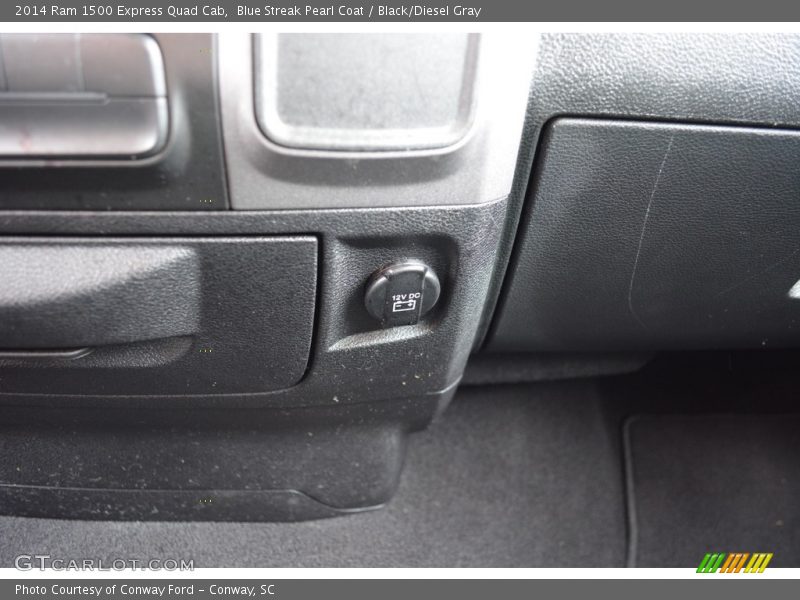 Blue Streak Pearl Coat / Black/Diesel Gray 2014 Ram 1500 Express Quad Cab