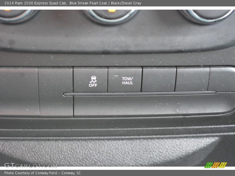 Blue Streak Pearl Coat / Black/Diesel Gray 2014 Ram 1500 Express Quad Cab