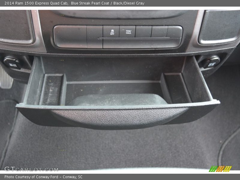 Blue Streak Pearl Coat / Black/Diesel Gray 2014 Ram 1500 Express Quad Cab