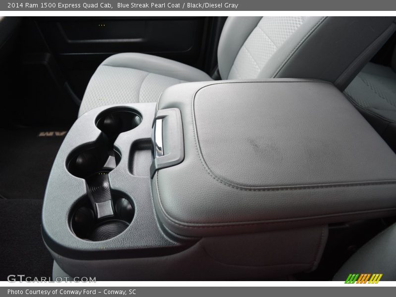 Blue Streak Pearl Coat / Black/Diesel Gray 2014 Ram 1500 Express Quad Cab