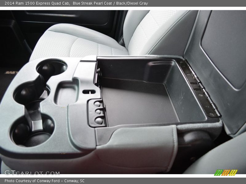 Blue Streak Pearl Coat / Black/Diesel Gray 2014 Ram 1500 Express Quad Cab