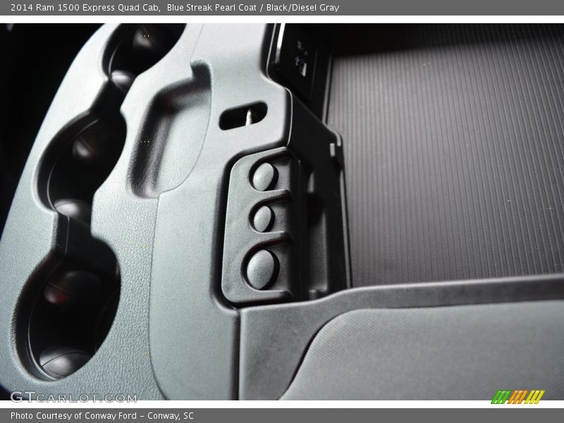 Blue Streak Pearl Coat / Black/Diesel Gray 2014 Ram 1500 Express Quad Cab