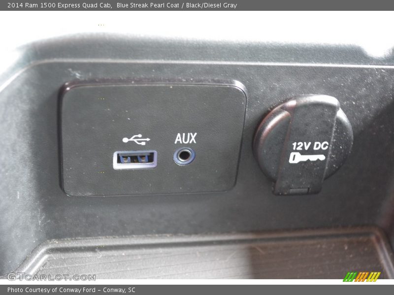 Blue Streak Pearl Coat / Black/Diesel Gray 2014 Ram 1500 Express Quad Cab