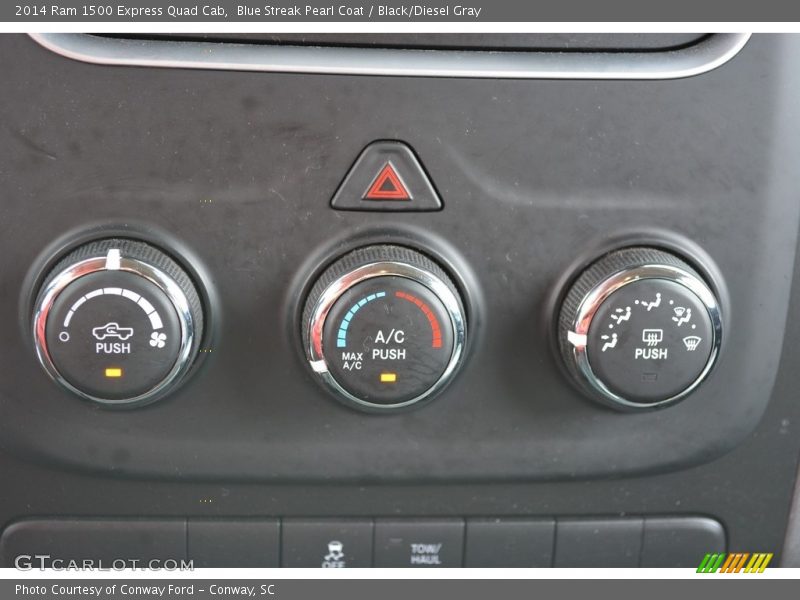 Blue Streak Pearl Coat / Black/Diesel Gray 2014 Ram 1500 Express Quad Cab