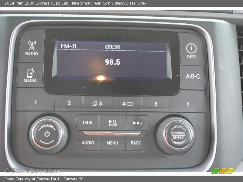 Blue Streak Pearl Coat / Black/Diesel Gray 2014 Ram 1500 Express Quad Cab