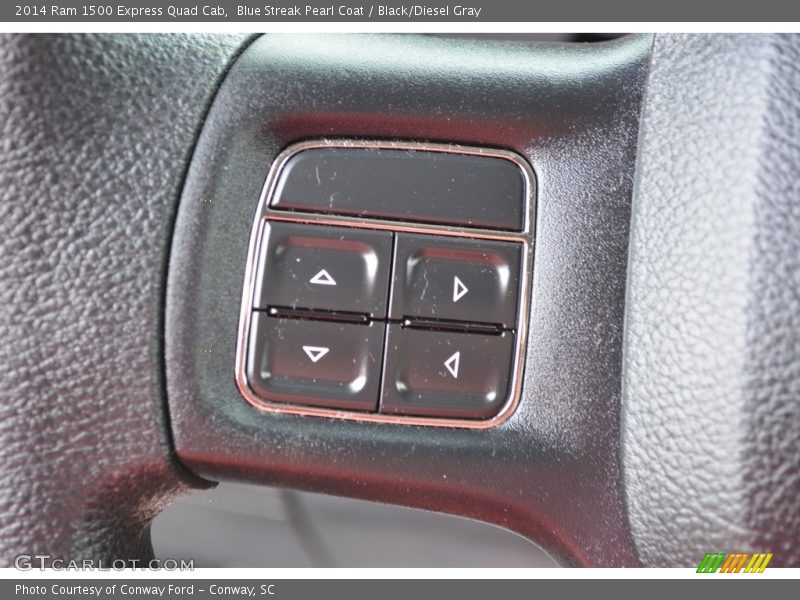 Blue Streak Pearl Coat / Black/Diesel Gray 2014 Ram 1500 Express Quad Cab