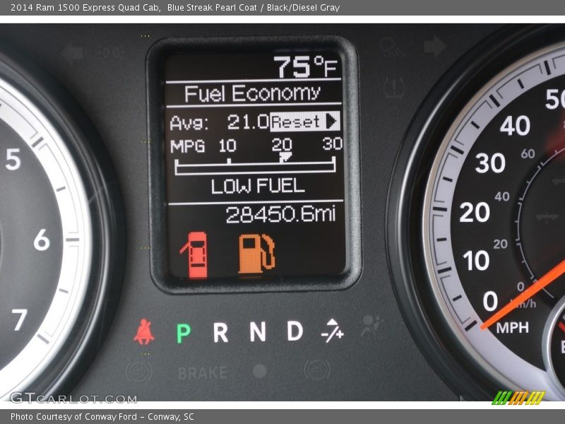 Blue Streak Pearl Coat / Black/Diesel Gray 2014 Ram 1500 Express Quad Cab