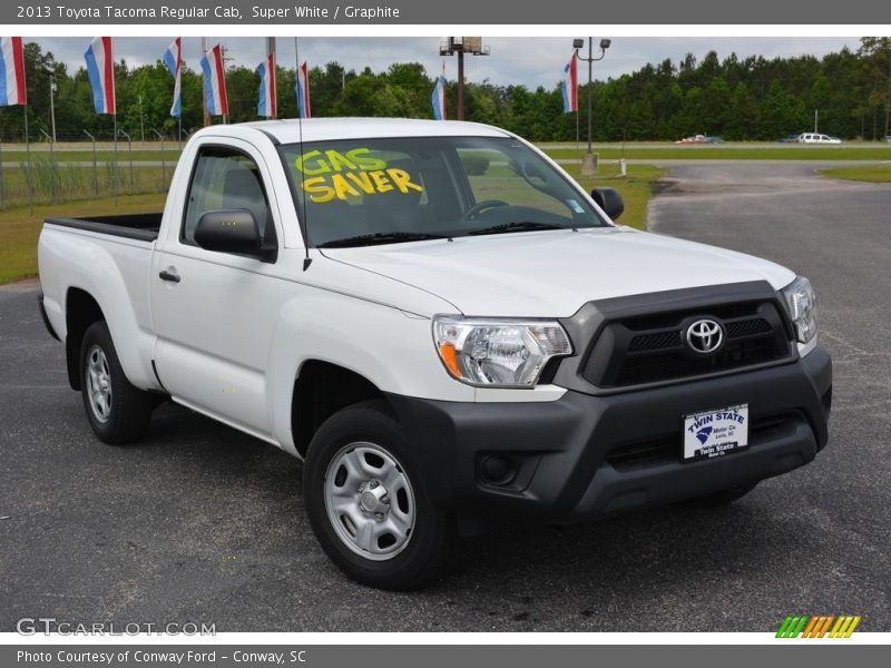 Super White / Graphite 2013 Toyota Tacoma Regular Cab