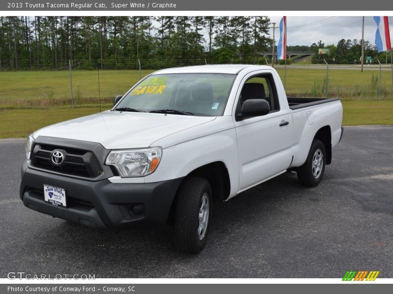 Super White / Graphite 2013 Toyota Tacoma Regular Cab