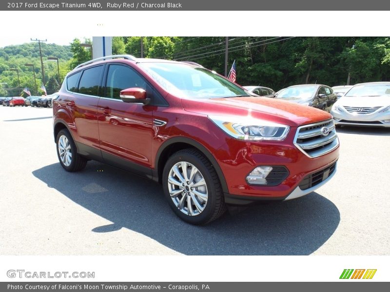 Ruby Red / Charcoal Black 2017 Ford Escape Titanium 4WD
