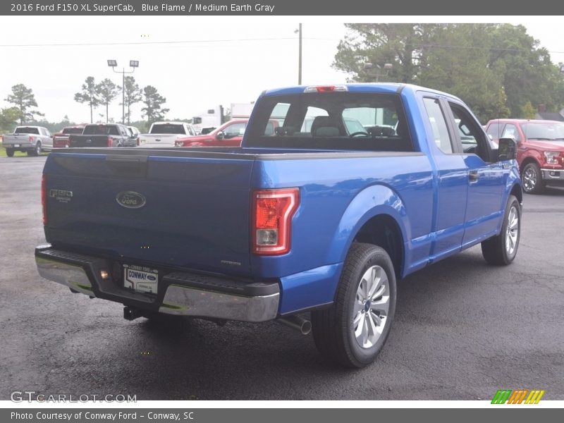 Blue Flame / Medium Earth Gray 2016 Ford F150 XL SuperCab