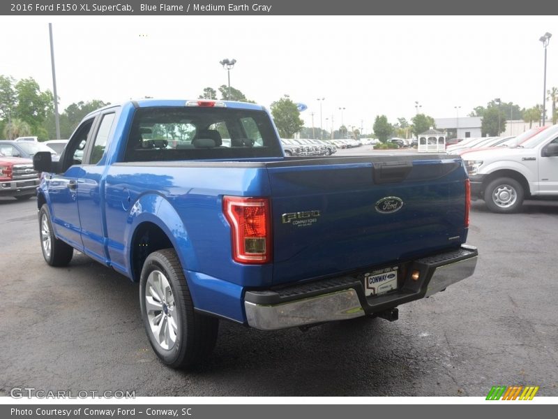 Blue Flame / Medium Earth Gray 2016 Ford F150 XL SuperCab