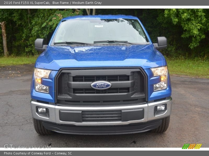 Blue Flame / Medium Earth Gray 2016 Ford F150 XL SuperCab