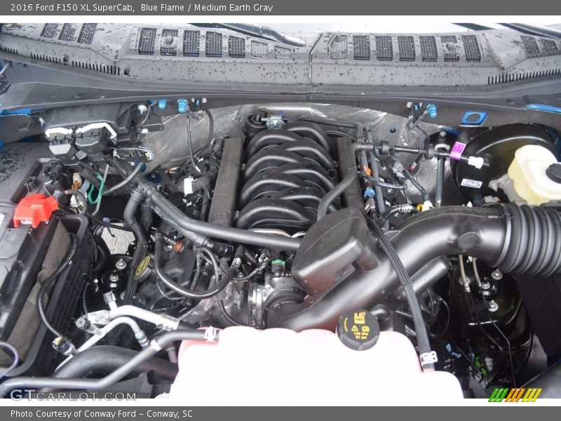 Blue Flame / Medium Earth Gray 2016 Ford F150 XL SuperCab