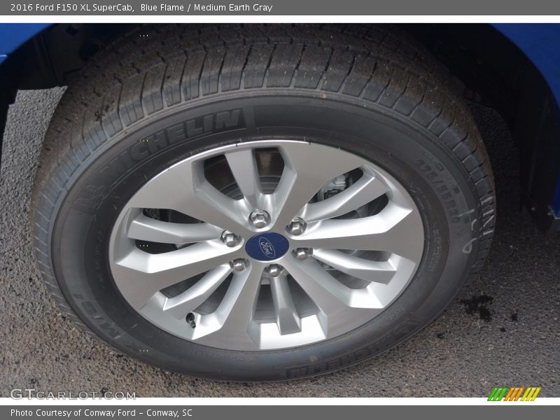Blue Flame / Medium Earth Gray 2016 Ford F150 XL SuperCab
