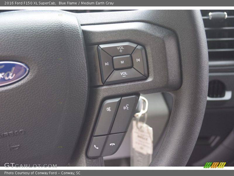Blue Flame / Medium Earth Gray 2016 Ford F150 XL SuperCab