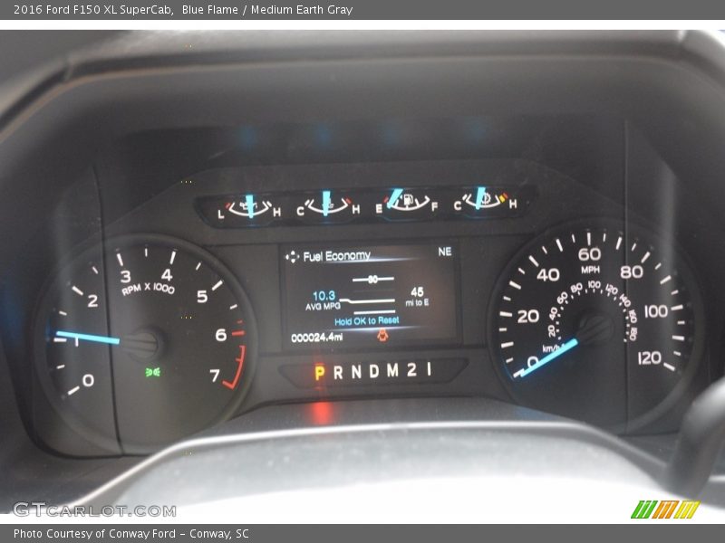 Blue Flame / Medium Earth Gray 2016 Ford F150 XL SuperCab