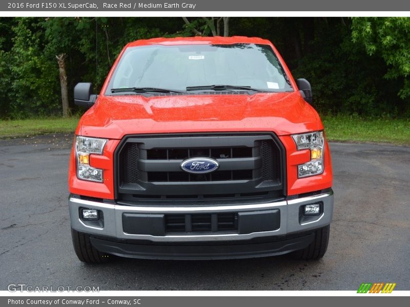 Race Red / Medium Earth Gray 2016 Ford F150 XL SuperCab