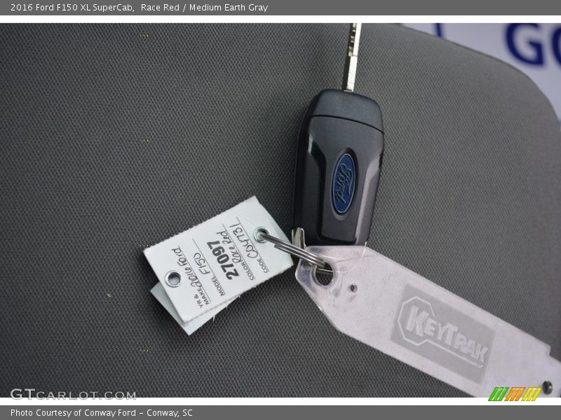 Race Red / Medium Earth Gray 2016 Ford F150 XL SuperCab