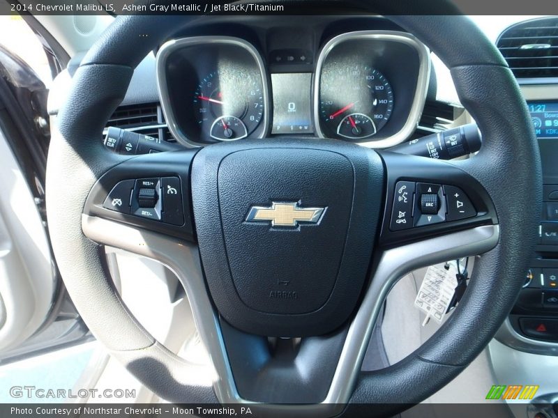 Ashen Gray Metallic / Jet Black/Titanium 2014 Chevrolet Malibu LS