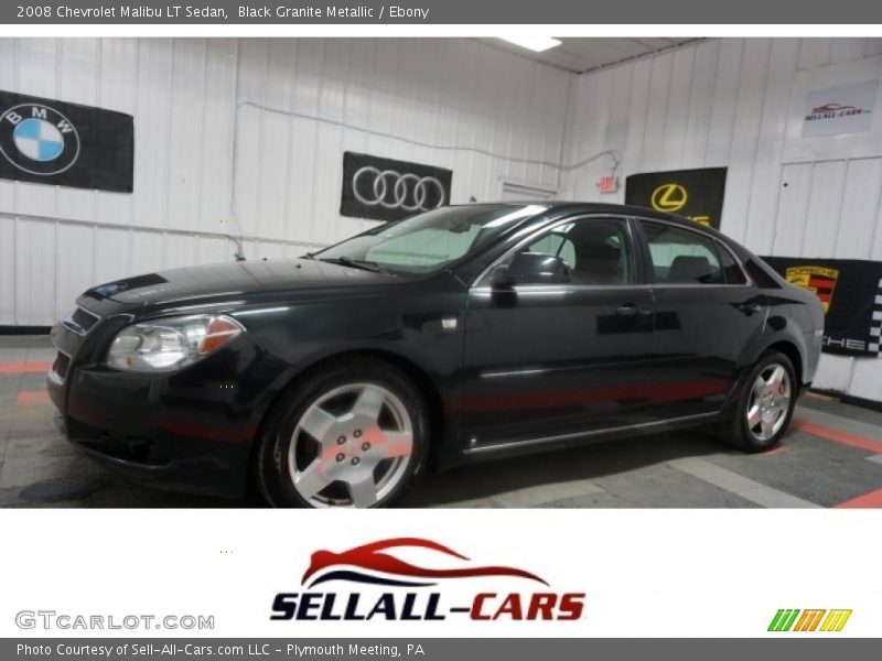 Black Granite Metallic / Ebony 2008 Chevrolet Malibu LT Sedan