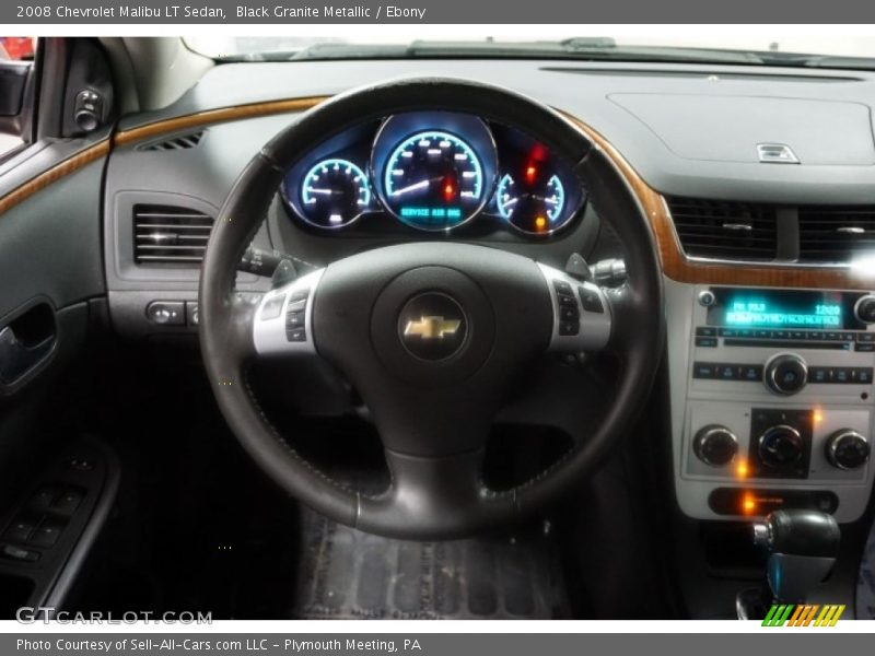 Black Granite Metallic / Ebony 2008 Chevrolet Malibu LT Sedan