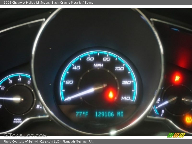 Black Granite Metallic / Ebony 2008 Chevrolet Malibu LT Sedan
