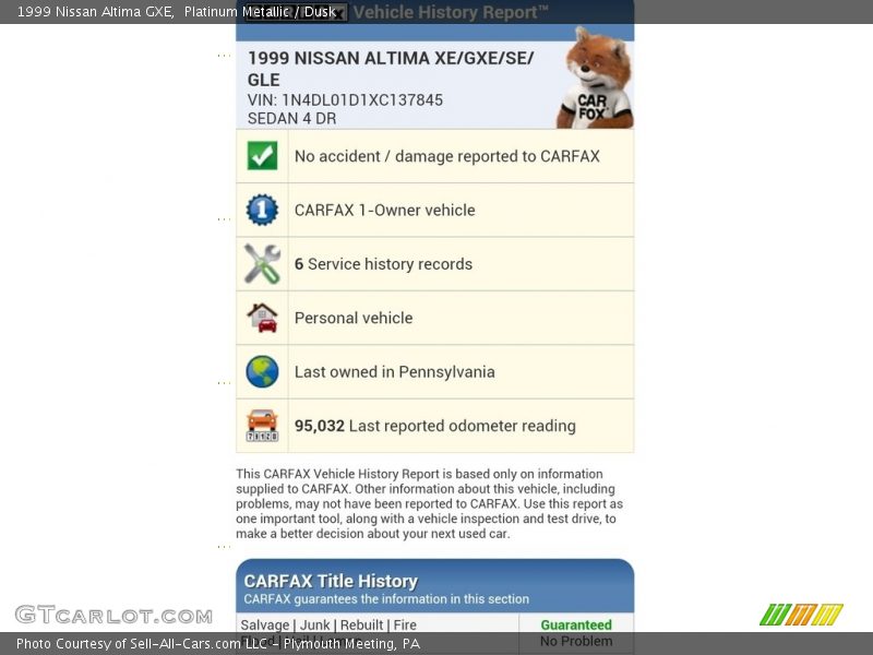 Platinum Metallic / Dusk 1999 Nissan Altima GXE