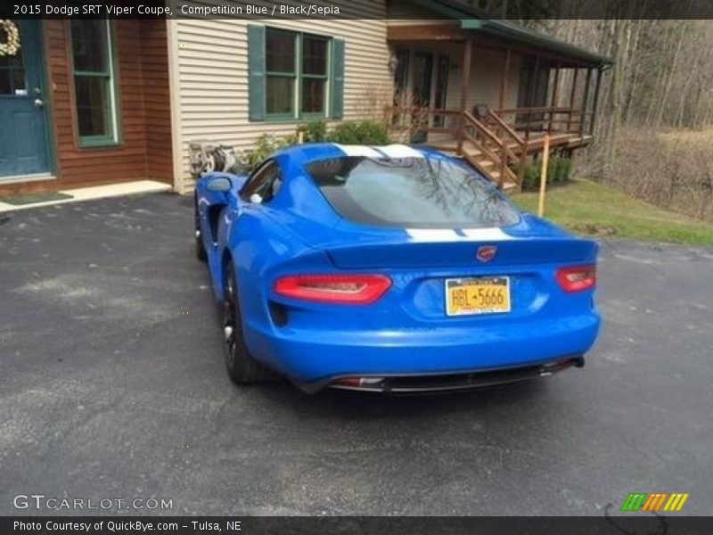 Competition Blue / Black/Sepia 2015 Dodge SRT Viper Coupe