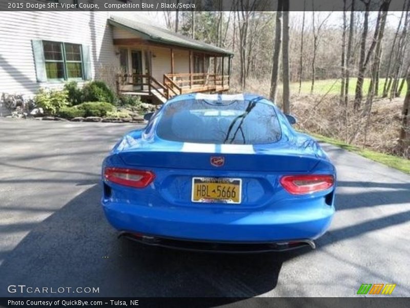 Competition Blue / Black/Sepia 2015 Dodge SRT Viper Coupe