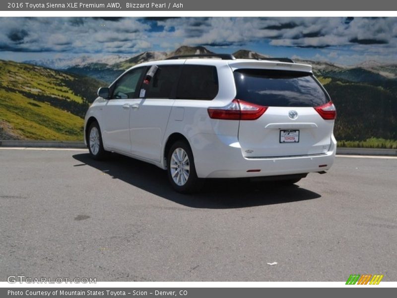 Blizzard Pearl / Ash 2016 Toyota Sienna XLE Premium AWD
