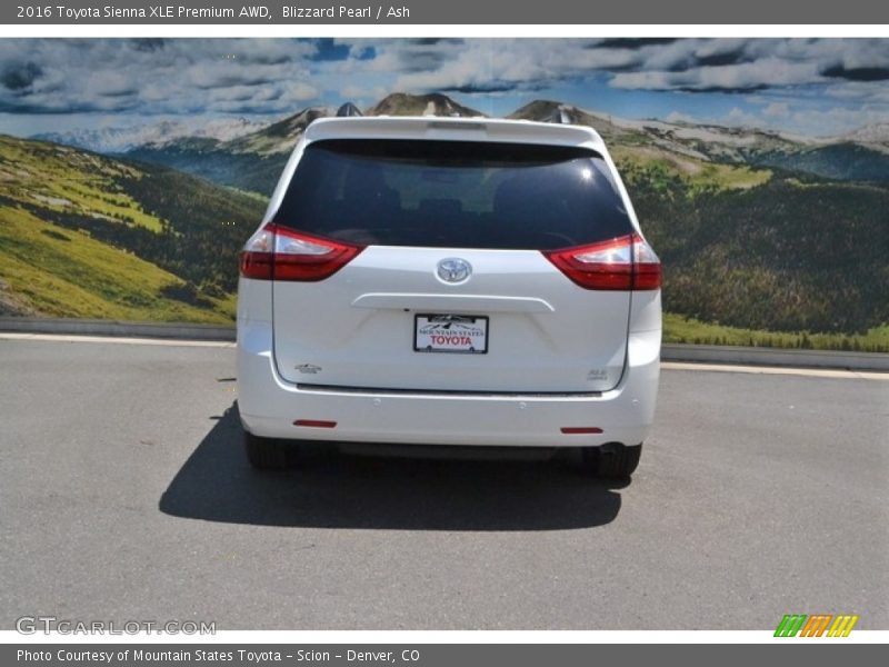 Blizzard Pearl / Ash 2016 Toyota Sienna XLE Premium AWD