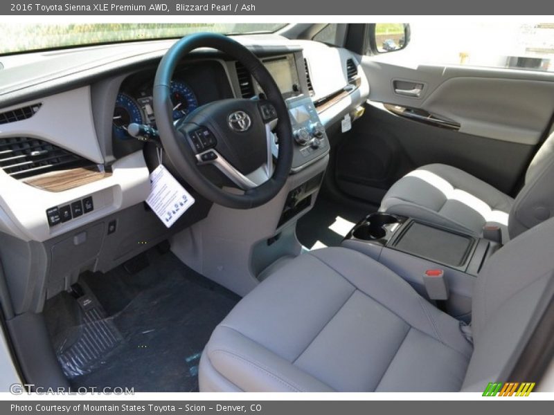 Blizzard Pearl / Ash 2016 Toyota Sienna XLE Premium AWD